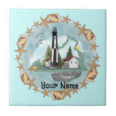 Virginia Muscheln Lighthouse Tile Fliese (Vorderseite)