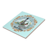 Virginia Muscheln Lighthouse Tile Fliese (Seite)