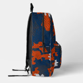 Virginia Navy & Orange Camo Printed college Bedruckter Rucksack (Links)