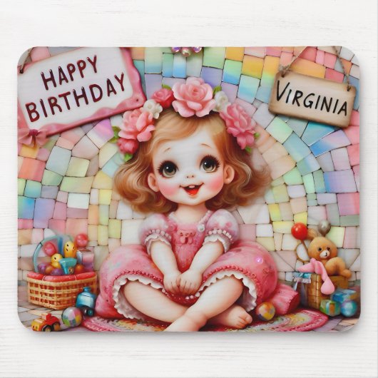 VIRGINIA ~ Niedliches junges Mädchen ~ Mousepad (Vorne)
