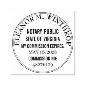 Virginia Notary Public Round  Permastempel (Design)