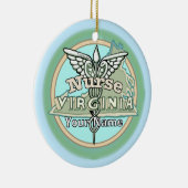 Virginia Nurse Caduceus Keramik Ornament (Rechts)