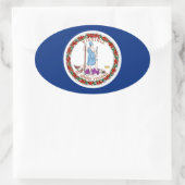 Virginia Ovaler Aufkleber (Tasche)