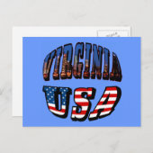 Virginia Picture und USA Text Postkarte (Vorne/Hinten)