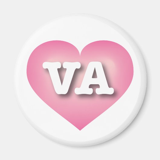 Virginia Pink Fade Heart - I Liebe VA Magnet (Vorne)