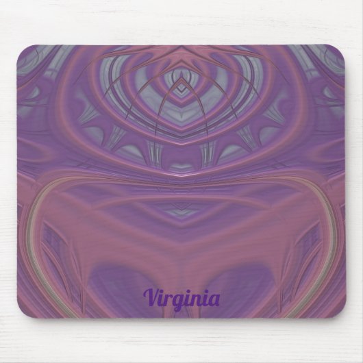 VIRGINIA ~ Pink Mauve and Lavendel Design Mousepad (Vorne)