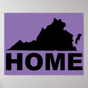 Virginia Poster Schild für Zuhause außerhalb des S