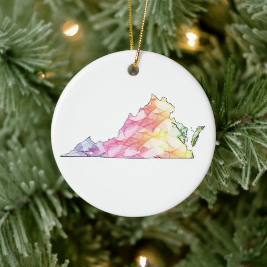 Virginia Pride Keramik Ornament (Baum)