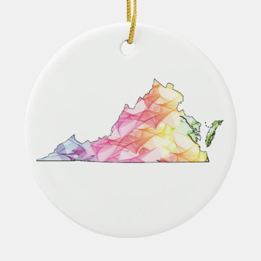 Virginia Pride Keramik Ornament (Vorne)
