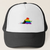 Virginia Progress Pride Truckerkappe (Vorderseite)