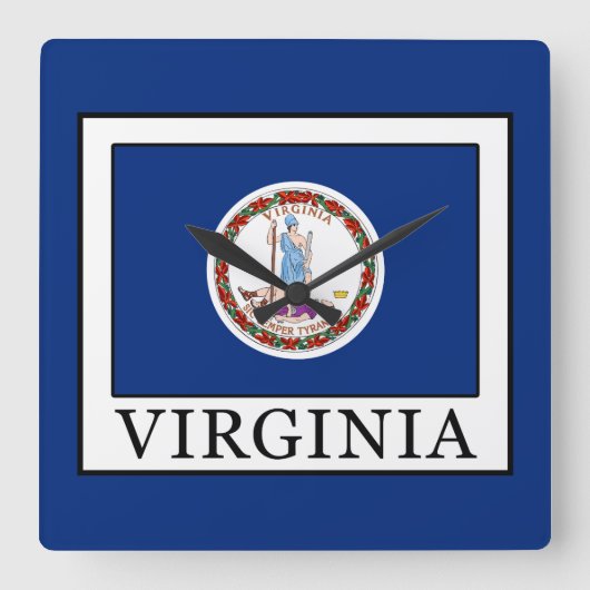Virginia Quadratische Wanduhr (Vorderseite)