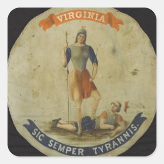 VIRGINIA!!! QUADRATISCHER AUFKLEBER