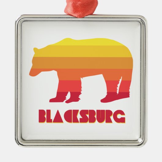 Virginia Rainbow Bear Ornament Aus Metall (Vorne)