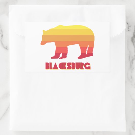 Virginia Rainbow Bear Rechteckiger Aufkleber (Tasche)