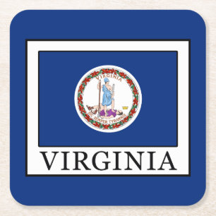 Virginia Rechteckiger Pappuntersetzer