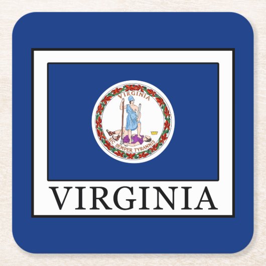 Virginia Rechteckiger Pappuntersetzer (Vorderseite)