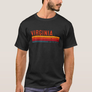 Virginia Retro Vintag Limited Edition 80er 90S Bir T-Shirt