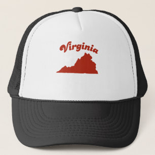 VIRGINIA-Rot-Staat Truckerkappe