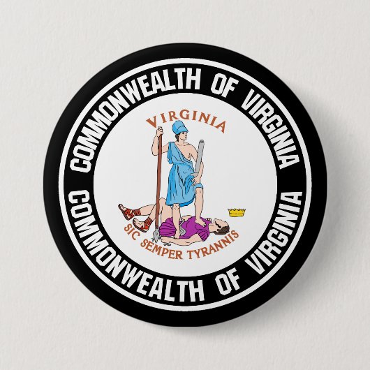 Virginia Round Emblem Button (Vorderseite)