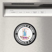 Virginia Round Emblem Magnet (In Situ (Geschirrspüler))