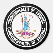 Virginia Round Emblem Magnet (Vorne)