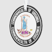 Virginia Round Emblem Ornament (Vorderseite)