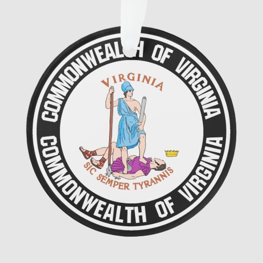 Virginia Round Emblem Ornament (Vorderseite)