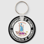 Virginia Round Emblem Schlüsselanhänger (Vorderseite)