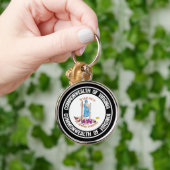 Virginia Round Emblem Schlüsselanhänger (Hand)