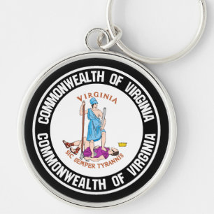 Virginia Round Emblem Schlüsselanhänger