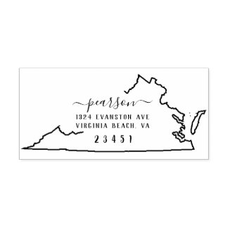 Virginia Rücksendeadresse Briefmarke Selbstinking Permastempel