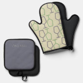 Virginia-Rustik-Topflappen-Set Ofenhandschuh & Topflappen-Set (Vorderseite/Rückseite)