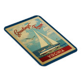 Virginia Sailboat Vintage Travel Magnet (Rechte Seite)
