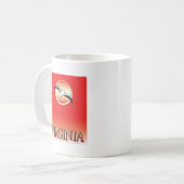 Virginia Seagull Sunset Airbrush Look Kaffeetasse (Vorderseite Links)
