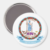 Virginia-Siegel Magnet (Vorderseite/Rückseite)