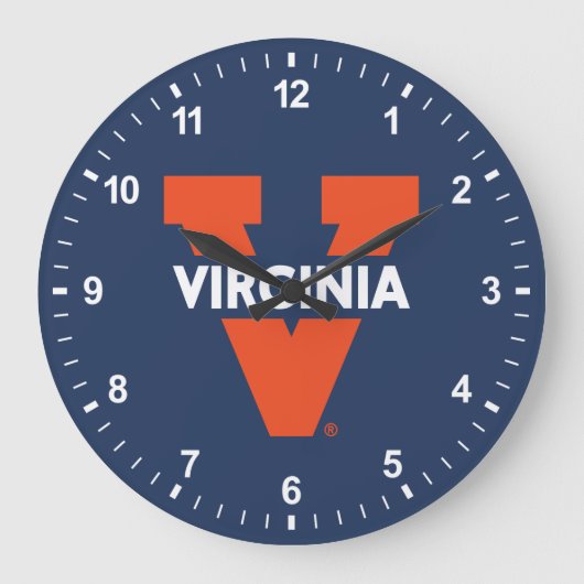 Virginia Split V Große Wanduhr (Vorderseite)