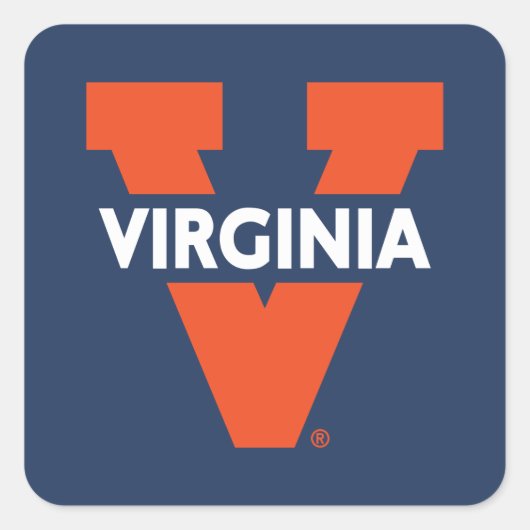 Virginia Split V Quadratischer Aufkleber (Vorderseite)