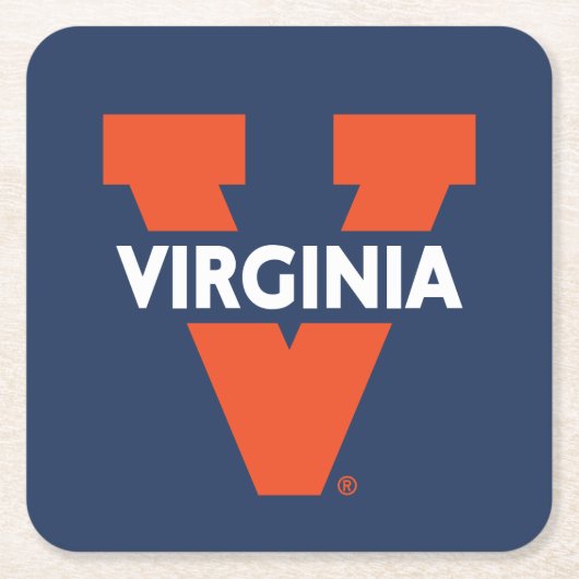 Virginia Split V Rechteckiger Pappuntersetzer (Vorderseite)