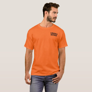 Virginia Squash-Orange-T-Shirt mit Logo auf der Vo T-Shirt