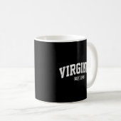 Virginia Staat Athletic Style Kaffeetasse (VorderseiteRechts)