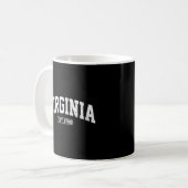 Virginia Staat Athletic Style Kaffeetasse (Vorderseite Links)