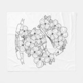 Virginia Staat Bird und Blume Farbseite Fleecedecke (Vorderseite (Horizontal))
