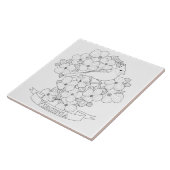 Virginia Staat Bird und Blume Farbseite Fliese (Seite)