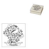 Virginia Staat Bird und Blume Farbseite Gummistempel (Stempel)