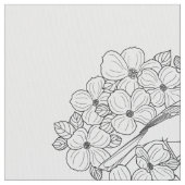 Virginia Staat Bird und Blume Farbseite Stoff (Nahaufnahme)