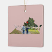 Virginia Staat Foto Einlage und Ortsname Keramikornament (Links)