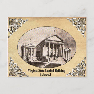 Virginia Staat Hauptstadt Gebäude Alte Postkarte