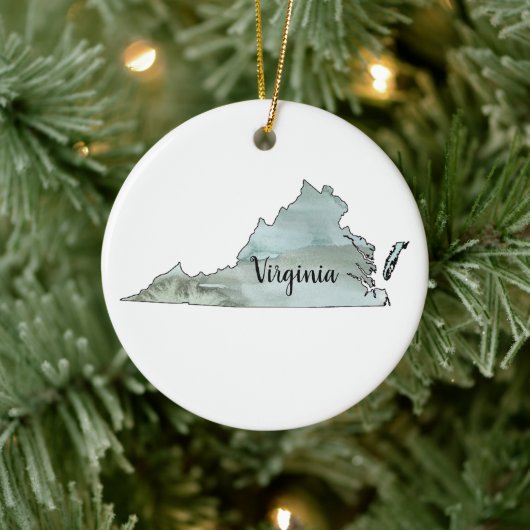 Virginia Staat Illustration Keramik Ornament (Baum)