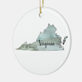 Virginia Staat Illustration Keramik Ornament (Links)