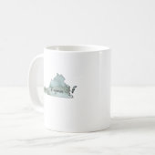 Virginia Staat Illustration Kontur Kaffeetasse (Vorderseite Links)